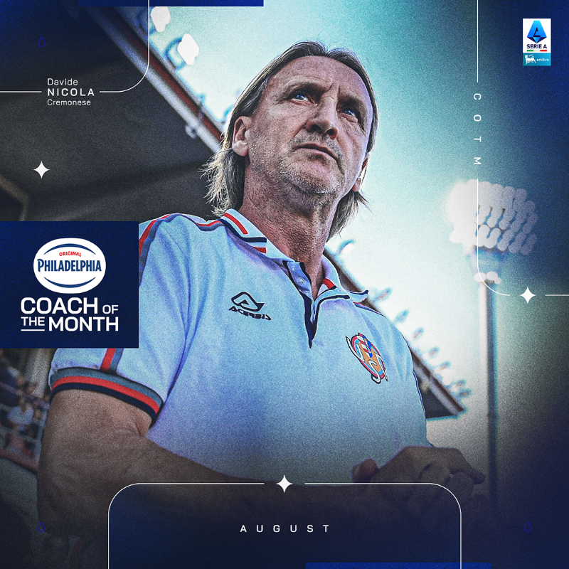 开云体育官网-升班马两连胜！官方：克雷莫纳主帅尼古拉当选意甲8月最佳教练
