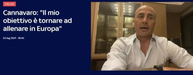 卡纳瓦罗再谈离开中国：一年半后目标重返欧洲执教